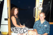 Lynn & Bill Fauzio enjoying the moonlight cruise.