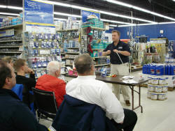 Marcus Notz demonstrating marine wiring.