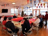 Everyone enjoyed a marvelous pot-luck meal for Christmas